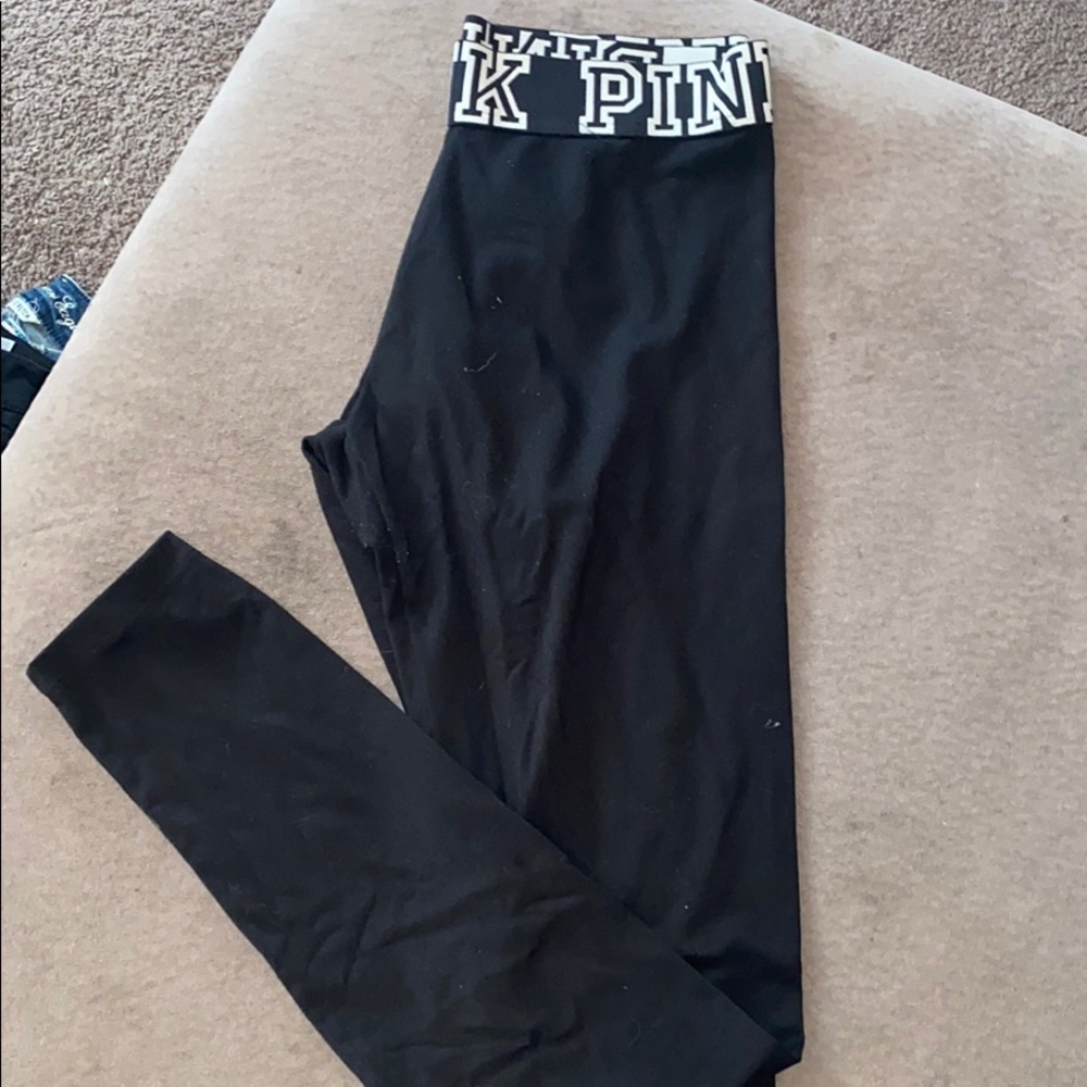 Pink high rise leggings